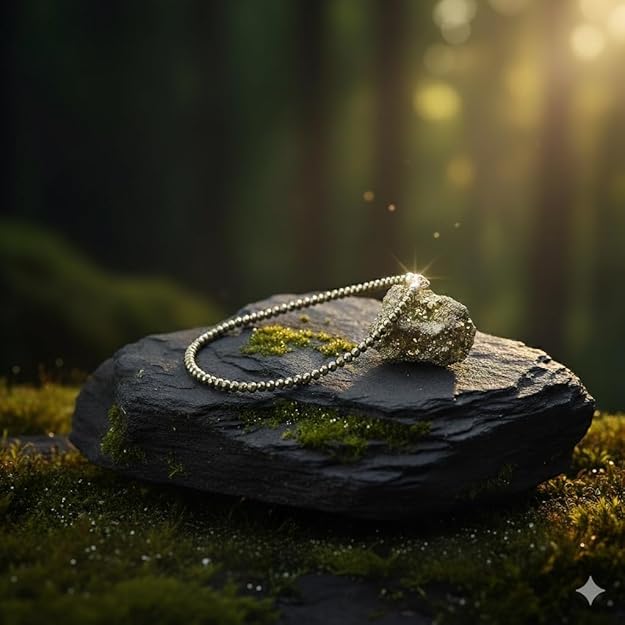 Pyrite Anklet Pair (2 Pieces) โ Handmade Natural Gold Pyrite Healing & Protection Bracelet | Certified