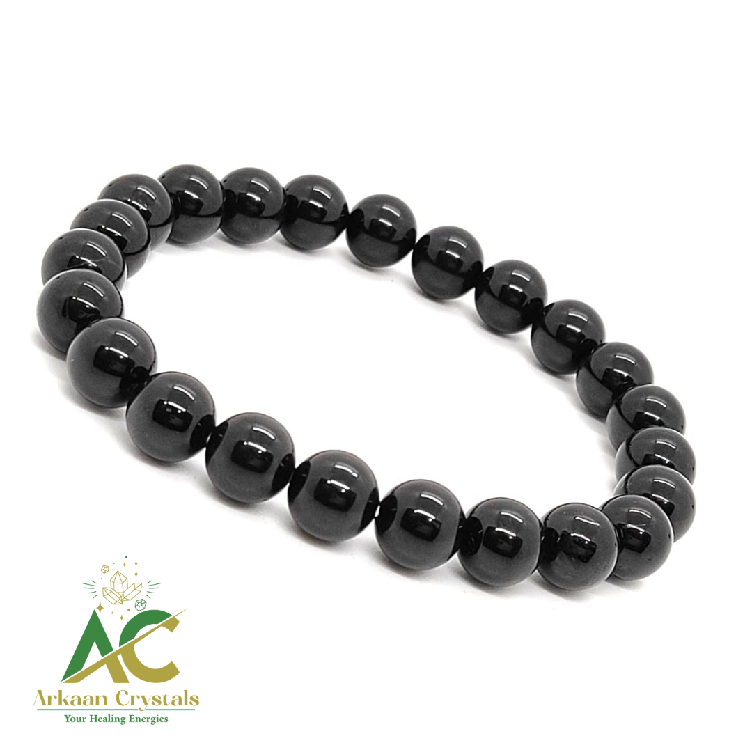 Black Obsidian Natural With Certified Bracelet