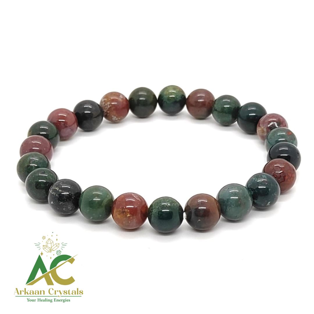 Blood Stone Crystal Natural With Certified Bracelet