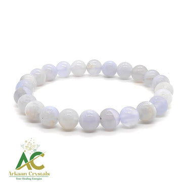 Blue Lace Agate Natural With Certified Bracelet