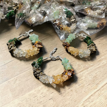 Dhan Yog Chips Bracelet – Natural Crystal | Certified Wealth, Prosperity & Money Attraction | For Men & Women