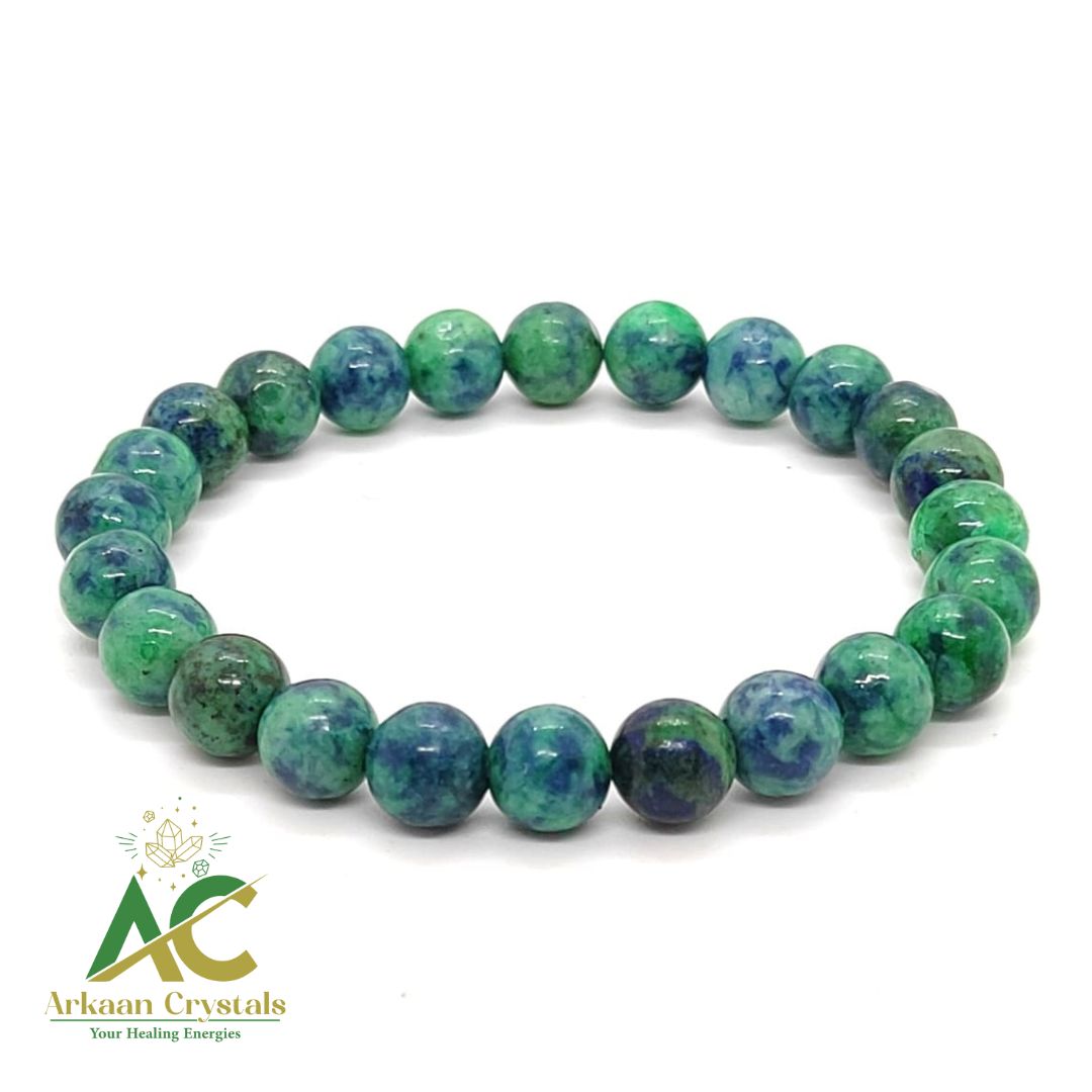 Chrysocolla Azurite Natural With Certified Bracelet