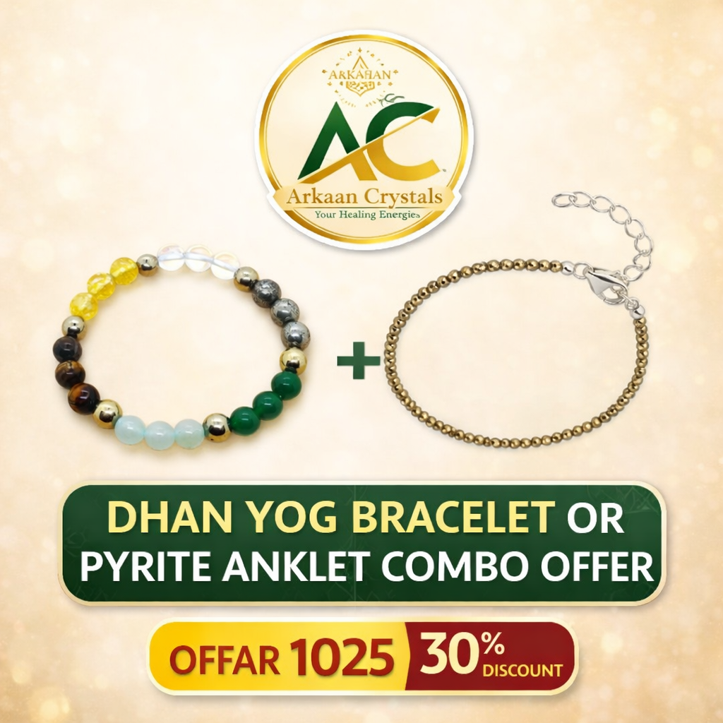 DHAN YOG BRACELET OR PYRITE ANKLET PAIR COMBO