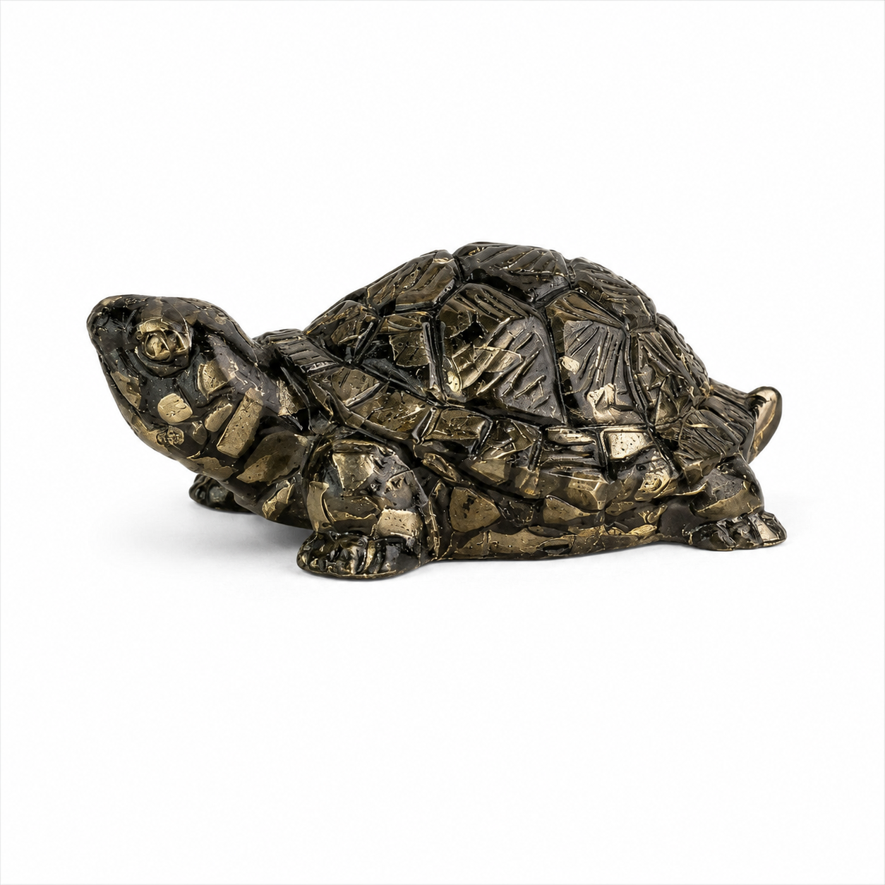 Pyrite Chips Orgonite Tortoise (Kachhua) – Wealth & Protection