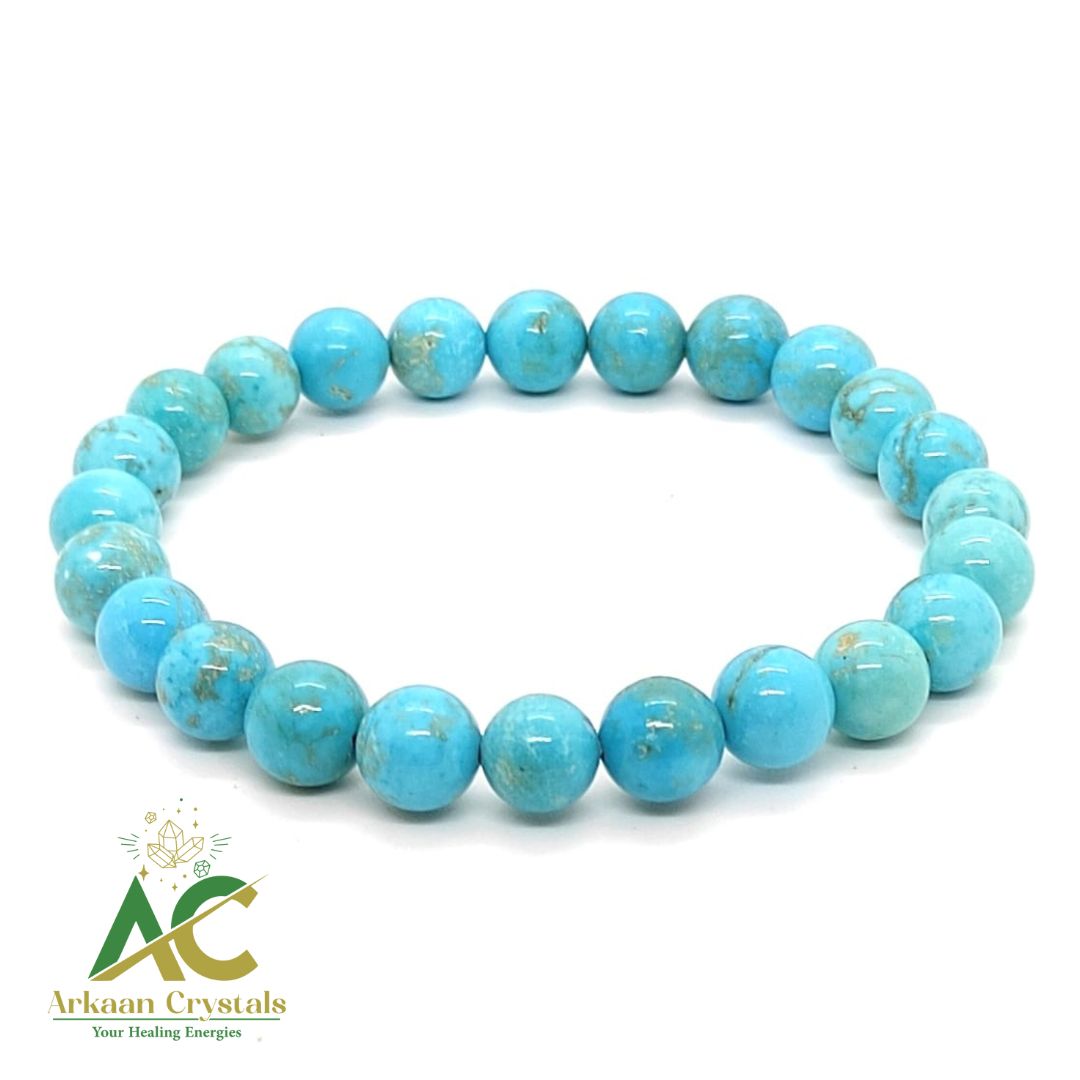 Turquoise Bracelet (Howlite Firoza) Natural With Certified Bracelet
