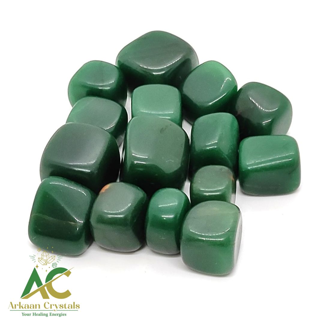 Green Jade Tumble Stone Natural With High Quality