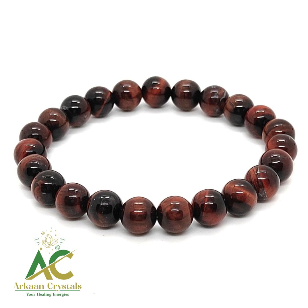 Red Tiger eye Natural With Certified Bracelet