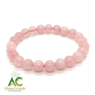 Rose Quartz Natural With Certified Bracelet