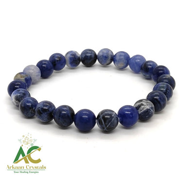 Blue Sodalite Natural With Certified Bracelet