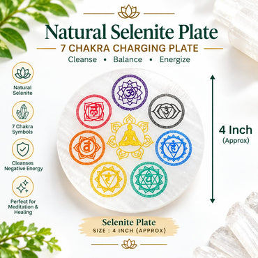 Selenite Crystal Charging Plate | Natural & Certified | 3 & 4 Inch