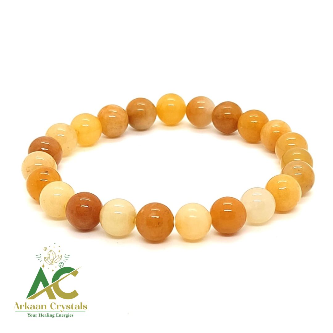 Yellow Aventurine Crystal Natural With Certified Bracelet
