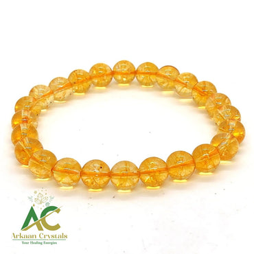 Yellow Citrine Natural With Certified Bracelet