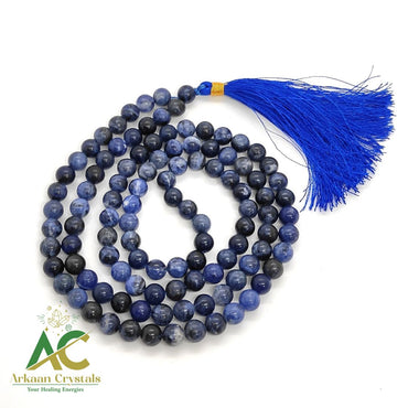 Sodalite Natural With Certified Japa Mala 108 + 1 Beads