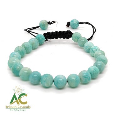 Amezonite Stone With Adjustable Natural With Certified Bracelet