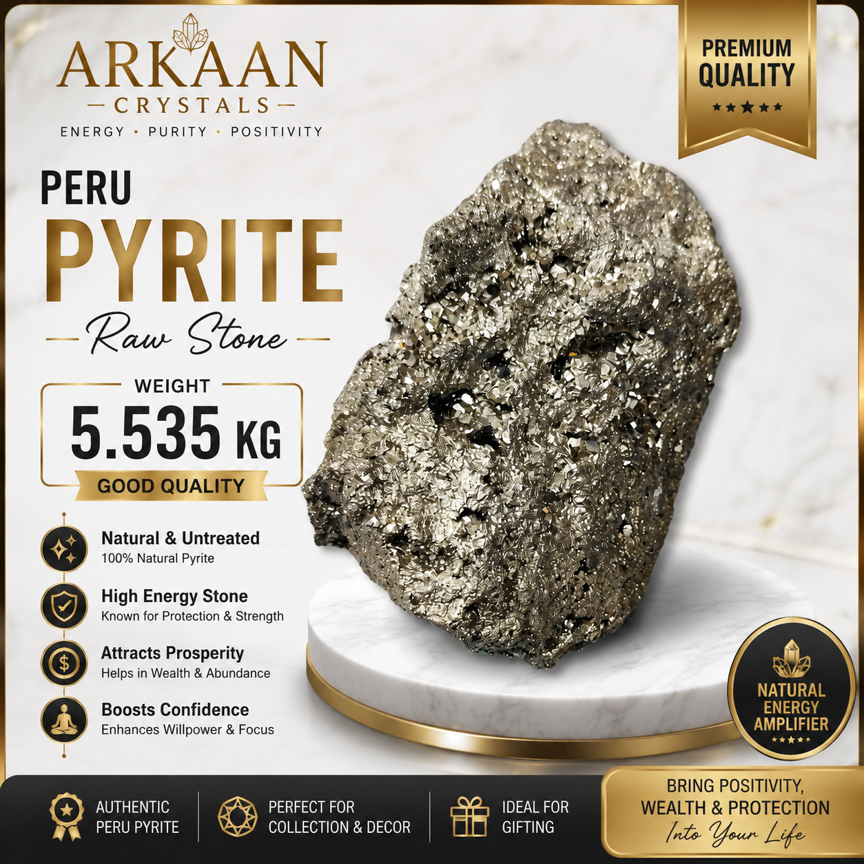 Peru Pyrite Raw Stone