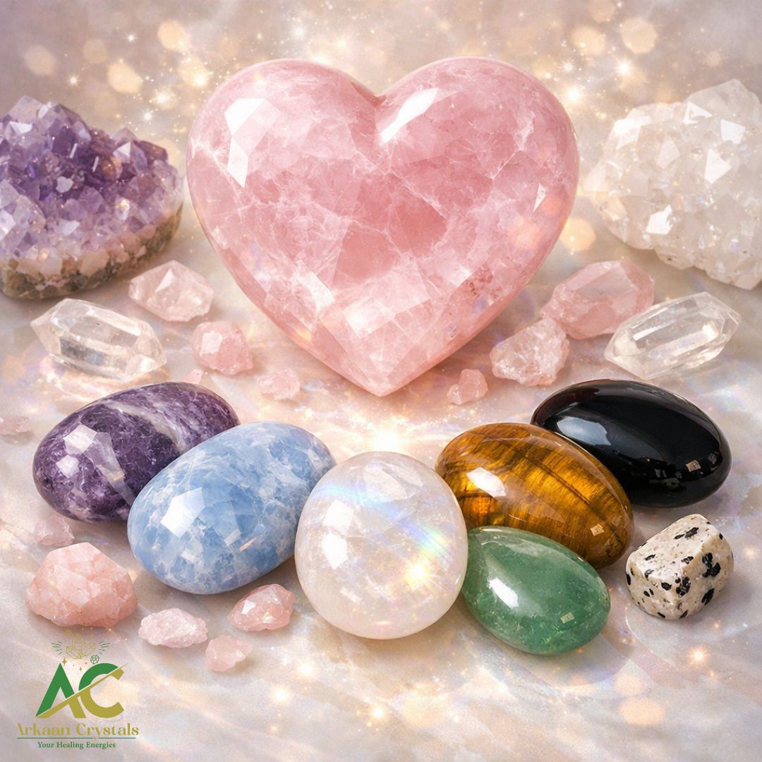 💖 Crystal Stone Heart & Palm Stone – Energy You Can Feel 💖