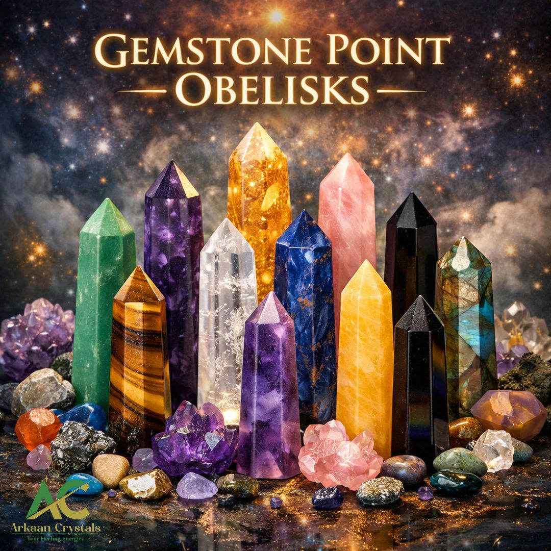 🌈 Gemstone Point Obelisks – Pillars of Energy & Alignment 🌈