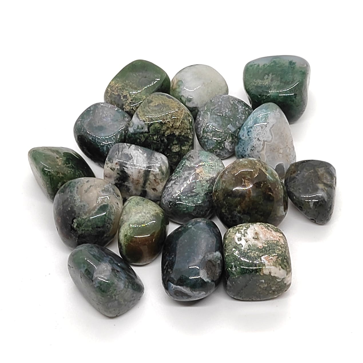 Moss Agate Tumble Stone Natural With High Quality