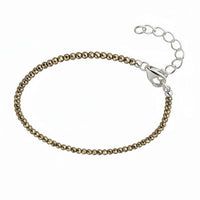 Pyrite Anklet Pair (2 Pieces) – Handmade Natural Gold Pyrite Healing & Protection Bracelet | Certified