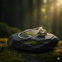 Pyrite Anklet Pair (2 Pieces) – Handmade Natural Gold Pyrite Healing & Protection Bracelet | Certified