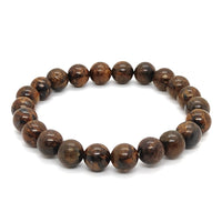 Bronzite Round Bead Natural With Certified  Bracelet