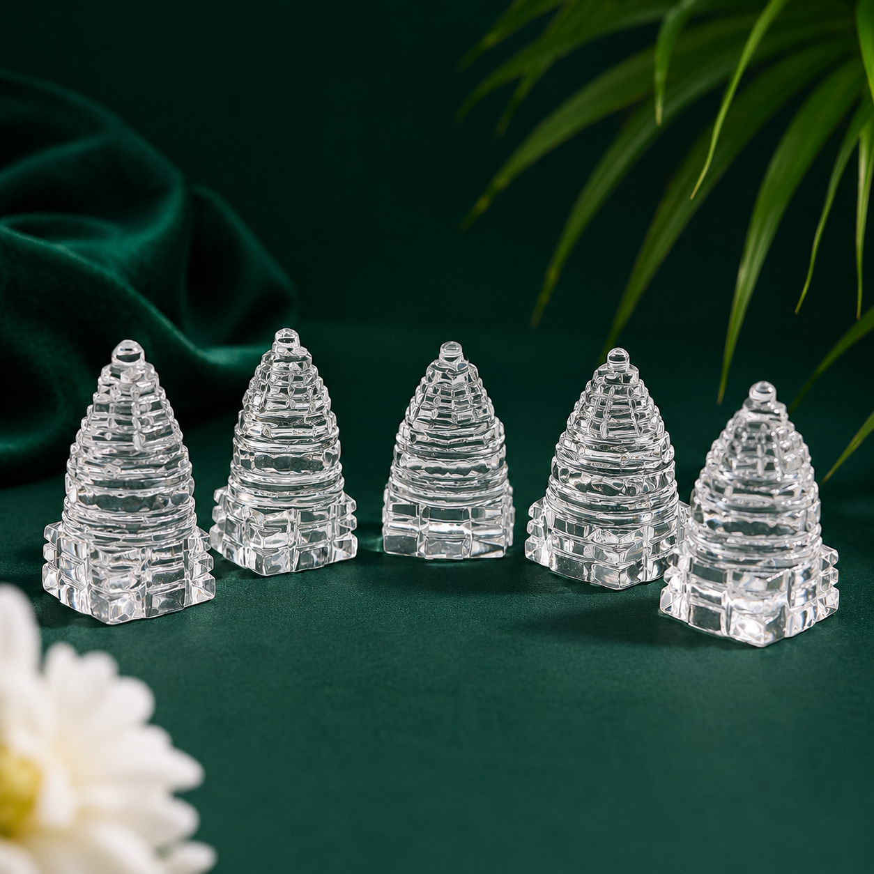 Natural Clear Quartz Shree Yantra – With Authenticity Certificate