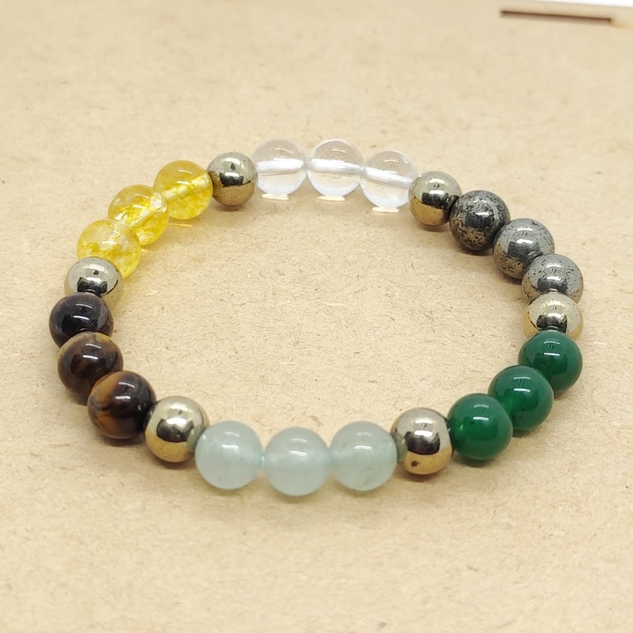 Dhan Yog Natural Stone Beads With Certified Bracelet