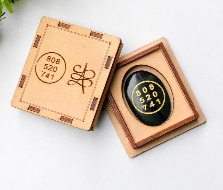Green Jade Zibu Coin Symbol With Wood Box Natural With Certified