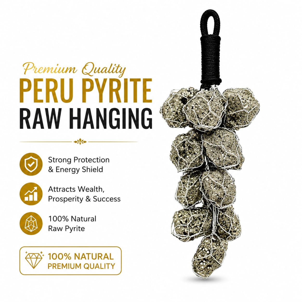Peru Pyrite Raw Door Hanging