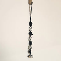 Selenite Stick With Black Tourmaline Raw Hanging – Energy Cleansing & Protection | Natural Certified