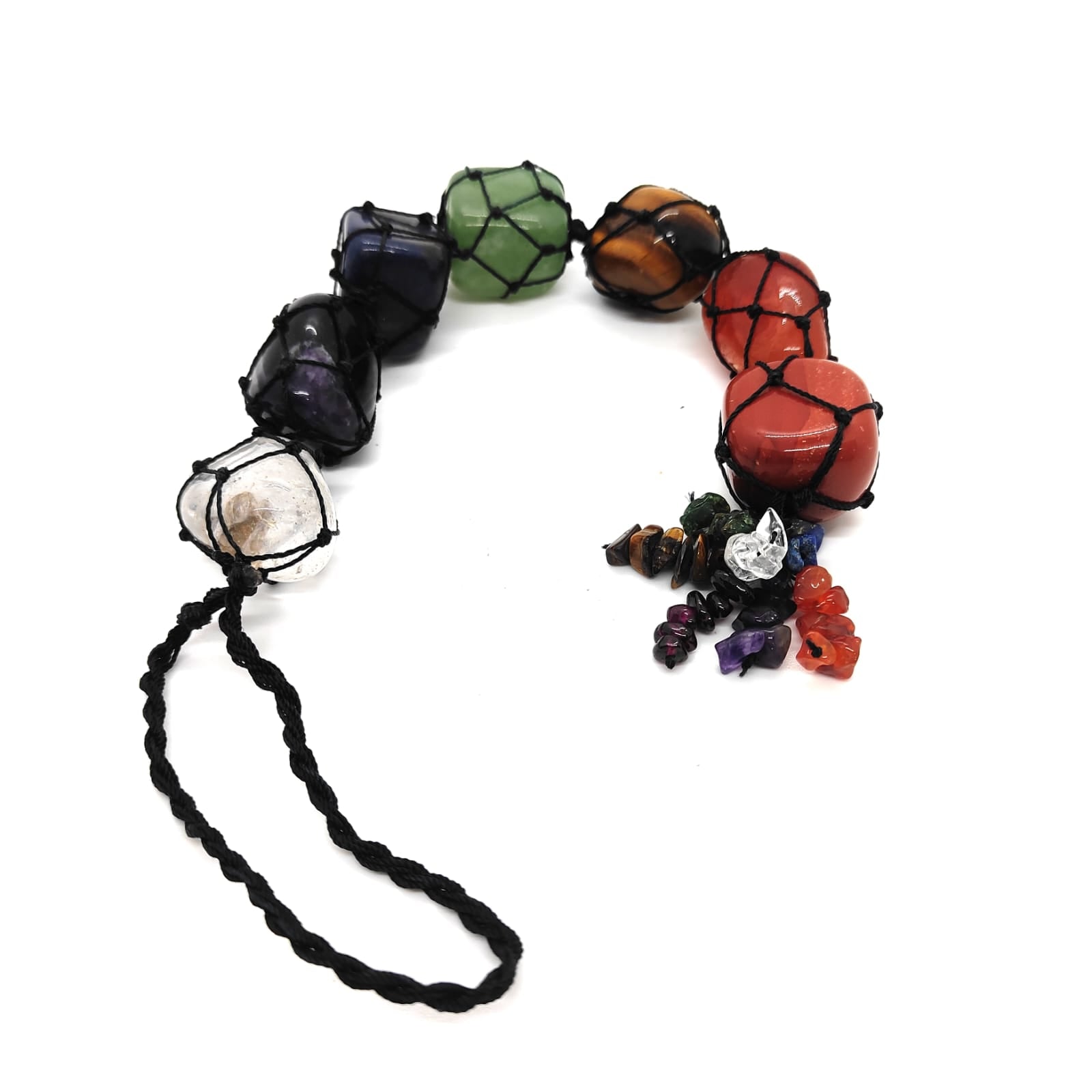 7 Chakra Tumble Stone Hanging Natural With Certified