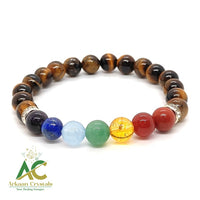 Tiger Eye With Seven Chakra Natural With Certified Bracelet