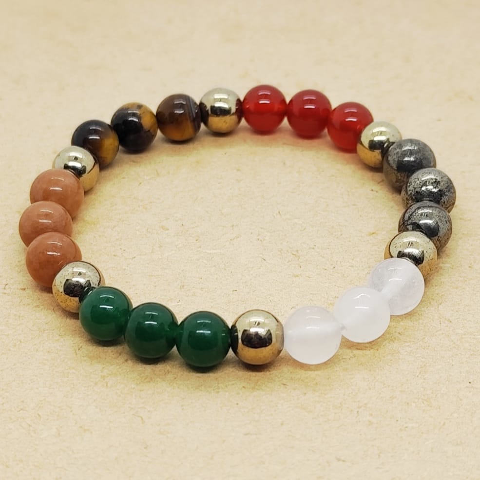 Dhan Vridhi Natural Stone Beads With Certified Bracelet