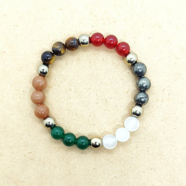 Dhan Vridhi Natural Stone Beads With Certified Bracelet