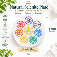 Selenite Crystal Charging Plate | Natural & Certified | 3 & 4 Inch