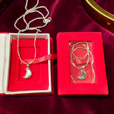 Abalone Shell Crescent Moon Pendant – Natural Healing Jewelry