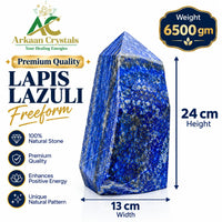 Lapis Lazuli Freeform 6500gm – 24cm Height 13cm Width – Premium Quality Natural Stone