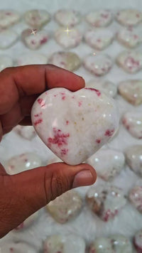 Natural Cinnabrite Hearts | 83-Piece Wholesale Lot • 8 kg