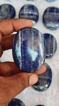 Natural Lapis Lazuli Palm Stones Wholesale Lot – 50 Pieces | 5.8 kg