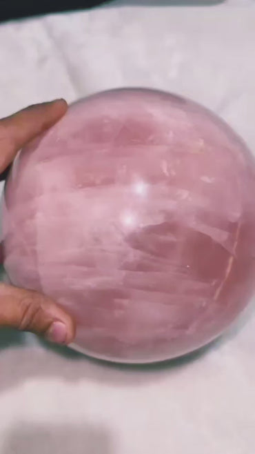 Natural Rose Quartz Ball – Premium Polished Sphere | 9.8 kg