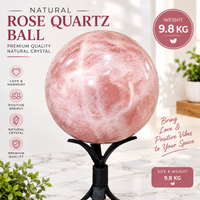 Natural Rose Quartz Ball – Premium Polished Sphere | 9.8 kg