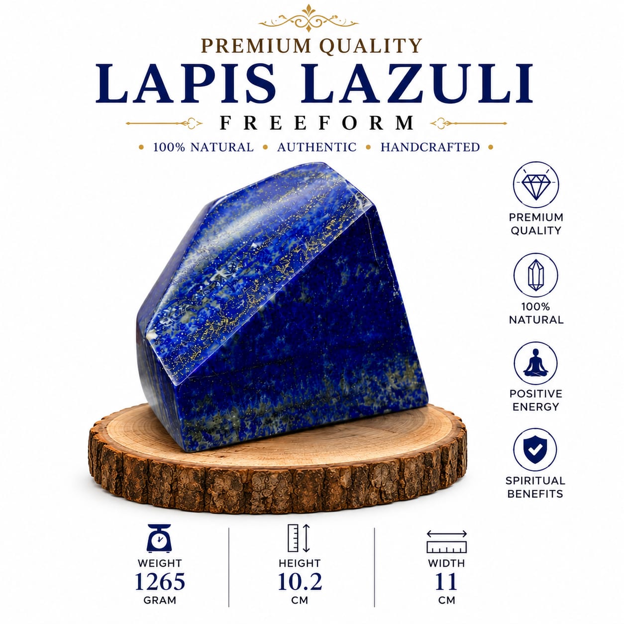 Lapis Lazuli Freeform – 1265g | Premium Natural Crystal