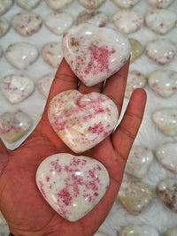 Natural Cinnabrite Hearts | 83-Piece Wholesale Lot • 8 kg