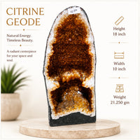 ⚡ LIMITED STOCK | Premium Citrine Geode Cave | 21.250 kg | 18 Inch | Free Shipping
