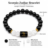 Aquarius Zodiac Bracelet | Amethyst & Lapis Lazuli